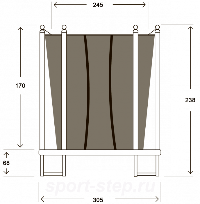 Батут Hasttings Classic Pink (3,05 м) 