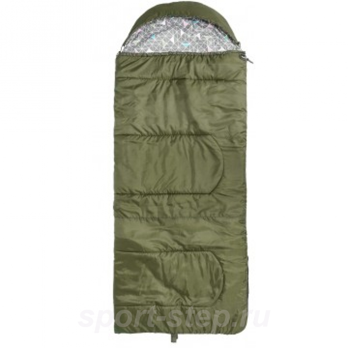 Спальный мешок OLYMPUS Wide 300 (220х90, холлофайбер, зеленый) (T-HS-SB-OW-300) Helios