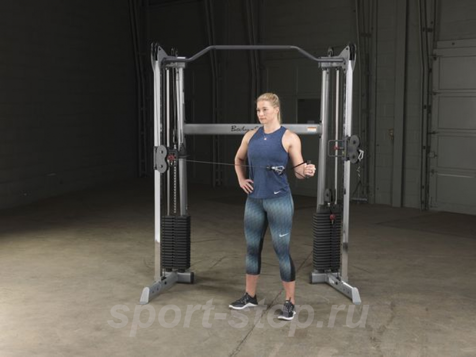 Сдвоенная блочная стойка с двумя весовыми стеками по 72,5 кг Body-Solid GDCC200