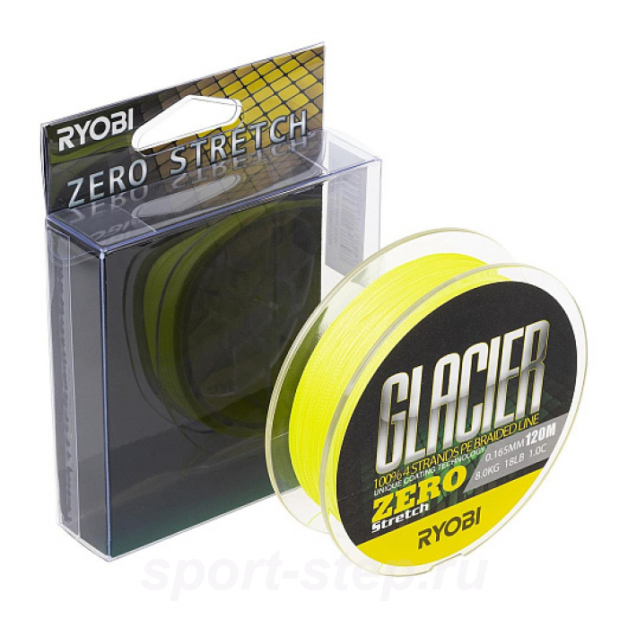 Шнур GLACLER ZERO-120M 1,0/d-0.165mm yellow Ryobi