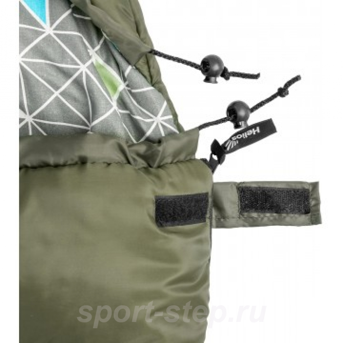 Спальный мешок OLYMPUS Wide 400 (220х90, холлофайбер, зеленый) (T-HS-SB-OW-400) Helios