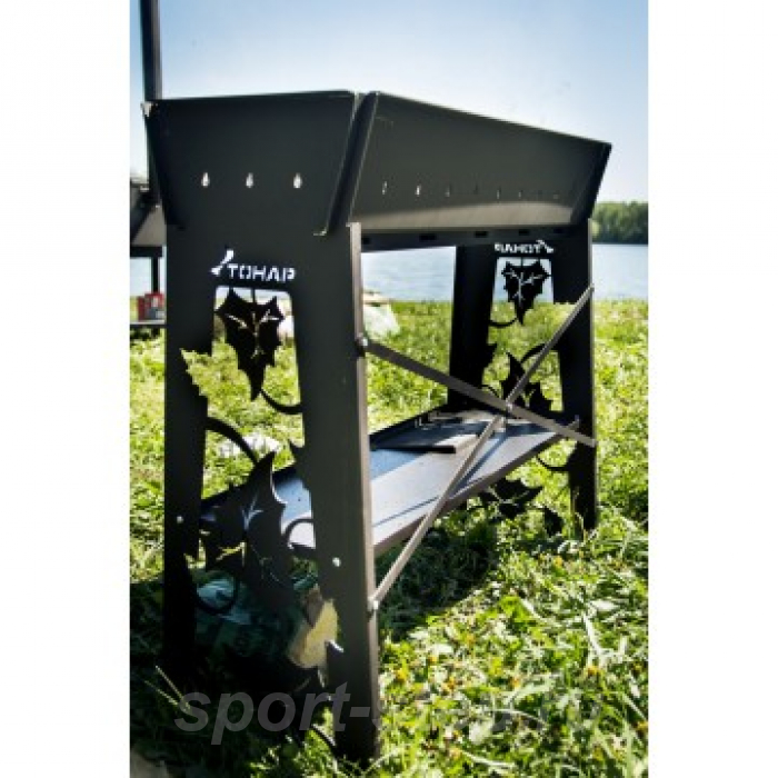 Мангал стационарный Гефест премиум 3мм 895х370х850 Тонар