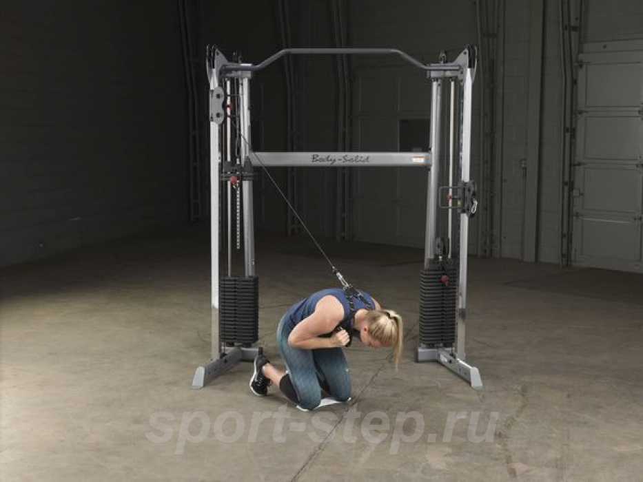 Сдвоенная блочная стойка с двумя весовыми стеками по 72,5 кг Body-Solid GDCC200