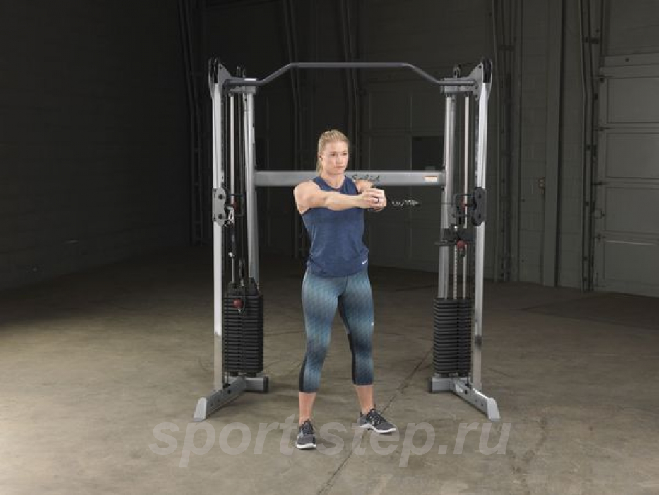 Сдвоенная блочная стойка с двумя весовыми стеками по 72,5 кг Body-Solid GDCC200