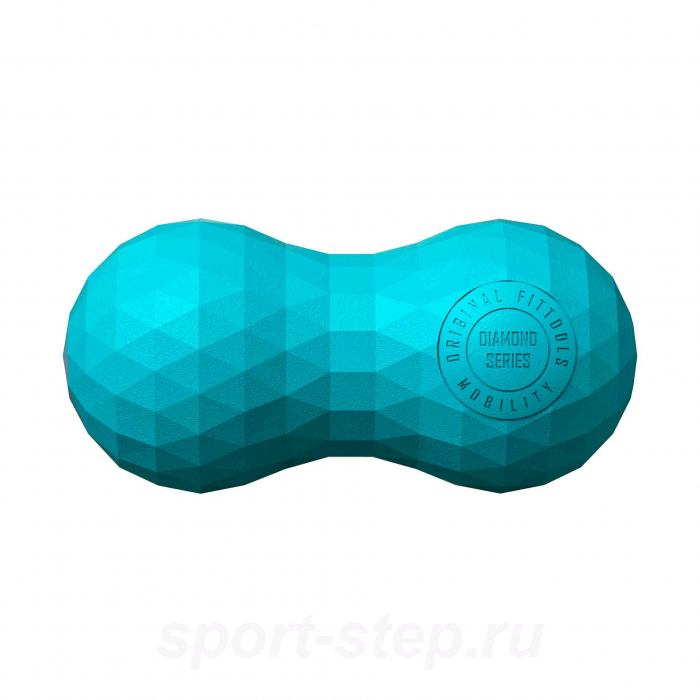 Набор из двух массажных мячей с кистевым эспандером бирюзовый Original FitTools FT-SM3ST-TQ